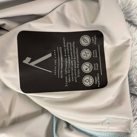 Above The Links Golf Pullover Men 2XL Aqua Gunmetal Half Zip Performance Shirt - Picture 5 of 9